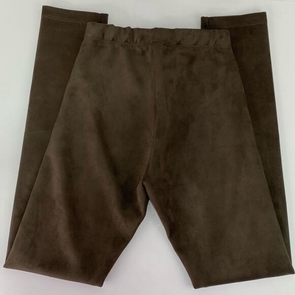 BCBGMAXAZRIA Brown Mason Faux Suede Dark Fatigue Pull On Legging Pants‎ Size XS - Picture 3 of 11